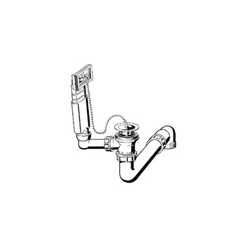 Komplet odpływowo-przelewowy VIEGA 786071 tworzywo sztuczne g 1 1/2'', fi 70