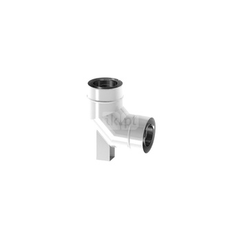 Kolano 87 st. fi80/125mm z podporą ekonomic z uszczelką