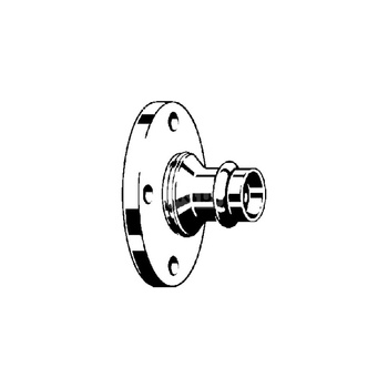 Przejście kołnierzowe z SC-Contur Sanpress VIEGA 22595 jednoczęściowy, brąz / brąz, 28 mm x DN 25 (mz x kołnierz), 65 mm z uszczelką