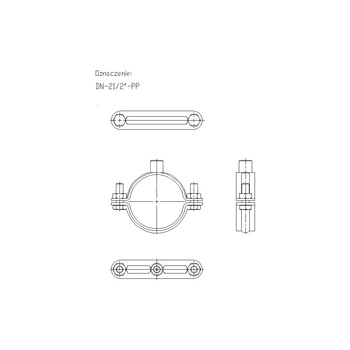 Obejma masywna DN 21/2 (73-76mm) DN21/2