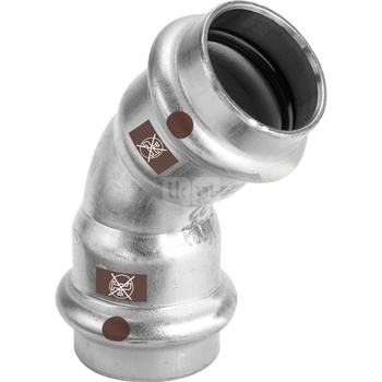 Łuk 45' VIEGA 1726, stal nierdzewna / stal nierdzewna, 22 mm (zw x zz)