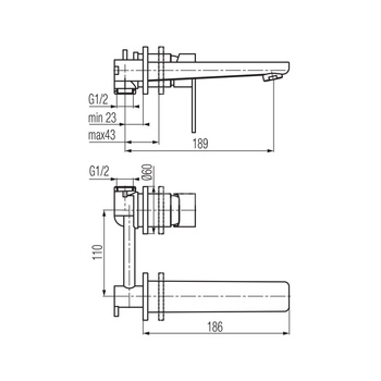 LOFT bateria umywalkowa podtynkowa