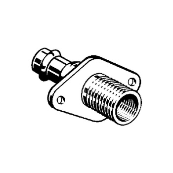 Przepust ścienny Sanpress 90' VIEGA 22323 jednoczęściowy, brąz / brąz, 15 mm, 1/2'' (mz x gw), 30 mm, (głębokość: 26 mm) z uszczelką