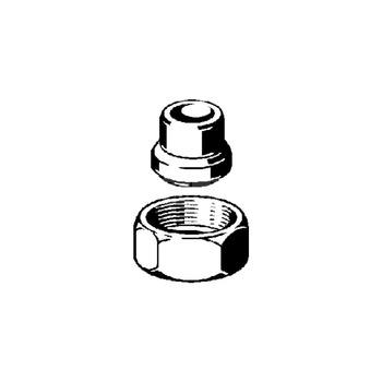 Złącze przyłączeniowe VIEGA 943851 dwuczęściowy, mosiądz / mosiądz, 15 mm, 3/4'' x 15 mm (gw x ww), 14 mm