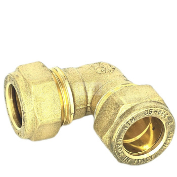 Kolano skręcane QIK Do rur miedzianych, mosiądz, 18 mm (złącze skręcane x złącze skręcane)