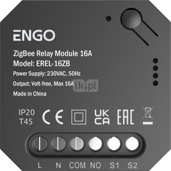 Przekaźnik załączający Zigbee ENGO CONTROLS EREL-16ZB 230-230 V
