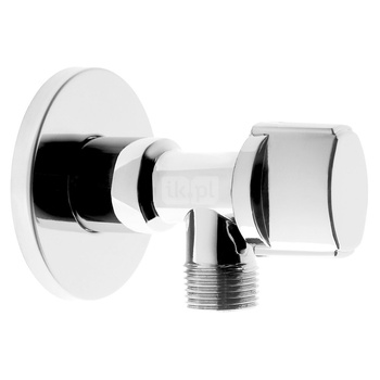 Zawór kulowy FERRO Z rozetą 1/2'' x 3/4'' GZ kątowy, uchwyt: pokrętło