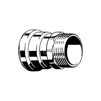 Złącze przejściowe Megapress VIEGA 4211XL jednoczęściowy, stal (cynk/nikiel), 4'' (MZ x GZ) z uszczelką