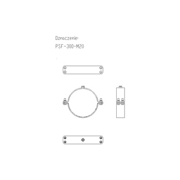 Obejma PSF 300 (320-325mm) M20 OGPSF300M20