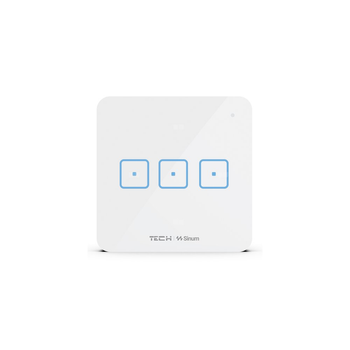 Włącznik trójpolowy Single WS-03, komunikacja bezprzewodowa TECH WTP, kolor Biały