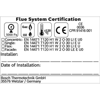 Naklejka certyfikacyjna 20 szt.