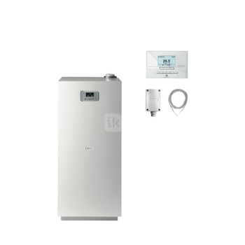 Pakiet-Kocioł gazowy jednofunkcyjny SAUNIER DUVAL Niedźwiedź Condens KKS35 kondensacyjny stojący 11.3 - 37.5kW + Czujnik temperatury zewnętrznej + Czujnik c.w.u. NTC + Regulator EXACONTROL E7C + Drugie przyłącze powrotu