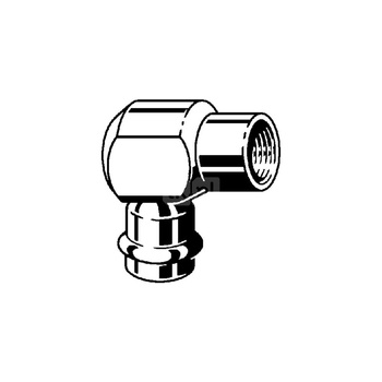 Złącze przejściowe Prestabo 90' VIEGA 11142 jednoczęściowy, stal (ocynk galwaniczny/elektrolityczny) / stal (ocynk galwaniczny/elektrolityczny) (ocynk), 22 mm x 3/4'' (mz x gw), (głębokość: 22 mm)