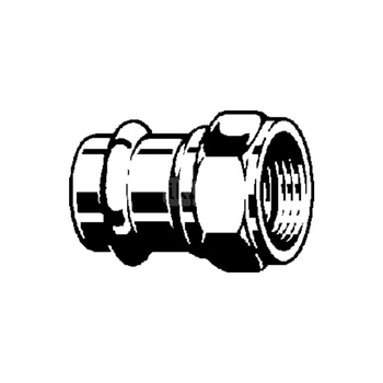 Złącze przyłączeniowe Sanpress VIEGA 2263 jednoczęściowy, brąz (stan surowy) / brąz (stan surowy), 28 mm x 1'' (mz x gw), 33 mm z uszczelką