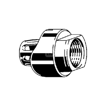 Przyłącze Megapress VIEGA 42122 redukcja jednoczęściowy, stal (cynk/nikiel) / stal (powlekanie), 4'' x 3/4'' (kw x gw) z uszczelką