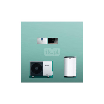 Pakiet Systemowy OZE - Pompa ciepła powietrzna powietrze-woda monoblok VAILLANT VWL 35/6A aroTHERM plus 3.6 kW 400 V + Moduł komunikacji internetowej VR 940f + Moduł sterowania VWZ AI + Zasobnik buforowy VP RW 50 + Regulator sensoCOMFORT VRC 720