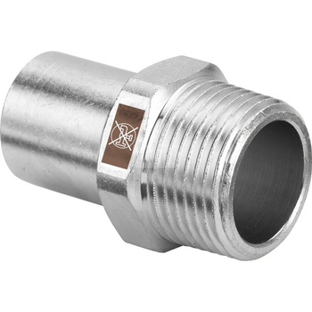 Złącze VIEGA 17111, stal nierdzewna / stal nierdzewna, 18 mm x 1/2'' (kw x gz)