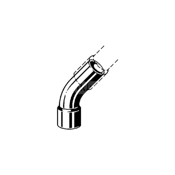 Łuk 45' VIEGA 95040 jednoczęściowy, Cu / Cu, 88,9 mm (lw x gz) z uszczelką