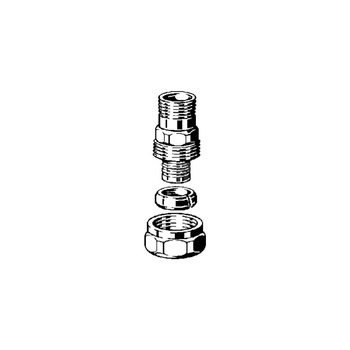 Złącze VIEGA 1021 trzyczęściowy, mosiądz / mosiądz, 3/4'' (gz x zz), 50 mm