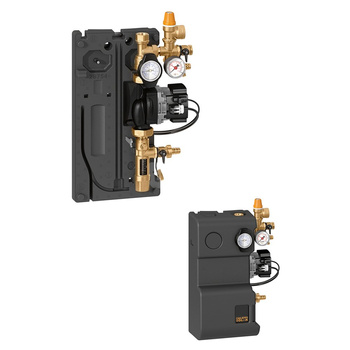 Grupa pompowa do inatsalacji solarnych, powrotna. Przystosowana do montażu regulatora cyfrowego DeltaSol C+ z pompami UPM4 3/4"