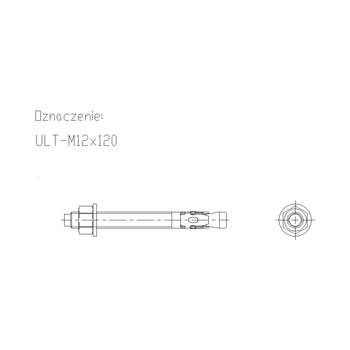 Kotwa uniwersalna ULT M12 120mm ULTM12L120