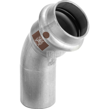 Łuk 45' VIEGA 17261, stal nierdzewna / stal nierdzewna, 35 mm (zw x zz)