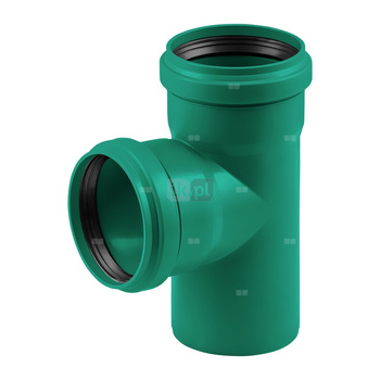 Trójnik MAGNAPLAST KG 2000 KGEA 87.5' PP-md DN 250 x DN 160 x DN 250 (ww x ww x wz), kolor zielony