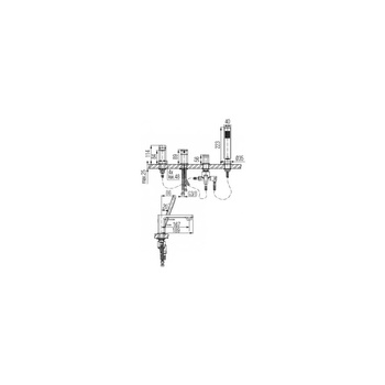 LOFT BLACK bateria wannowa 4-otworowa, black mat