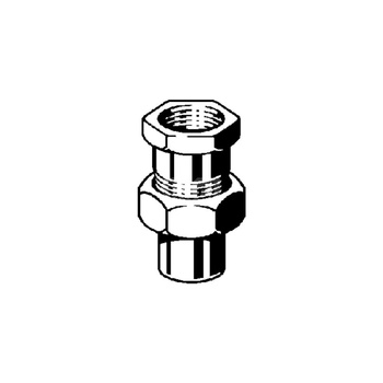 Złącze przejściowe VIEGA 94330G trzyczęściowy, brąz / mosiądz, 18 mm x 1/2'' (lw x gw), 50 mm z uszczelką
