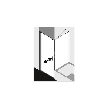 Ściana boczna prysznicowa KERMI Pega TVD SIHG SR Opaco Clean 700 mm x 1600 mm