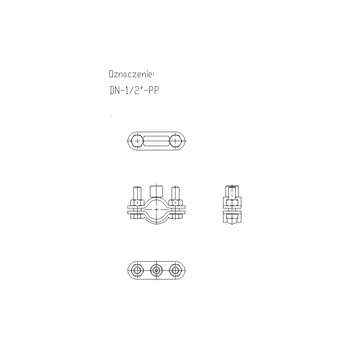Obejma masywna DN 1/2 (20-22mm) DN1/2