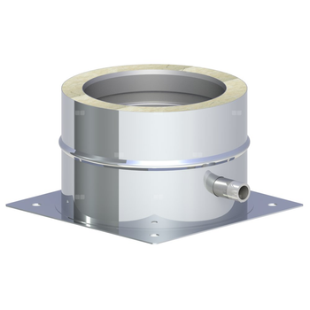 Płyta fundamentowa z odpływem skroplin w bok montaż na cokole fi 130mm (1,0)