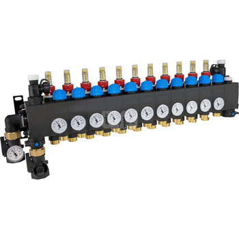 ProCalida CC 1 na 11 obiegów grzewczych, rotametry 0,75÷3,75 l/min