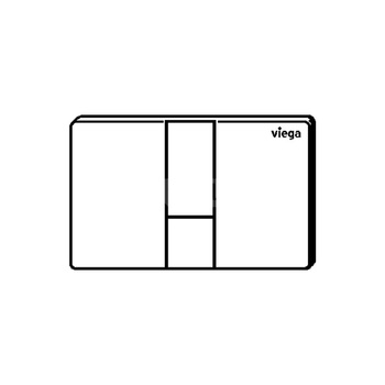 Przycisk uruchamiający do WC Prevista Visign for Style 24 nr wzoru 8614.1 płytka maskująca: akryl czarny błyszczący klawisz: tworzywo sztuczne czarny matowy