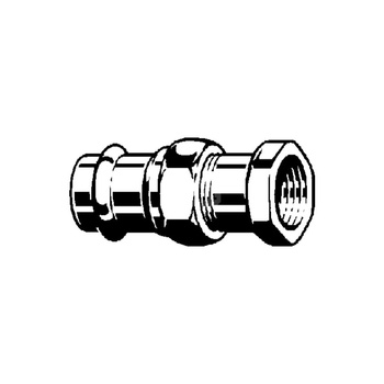 Złącze przejściowe Sanpress VIEGA 2262 jednoczęściowy, brąz (stan surowy) / brąz (stan surowy), 15 mm, 3/4'' (mz x gw), 66 mm z uszczelką