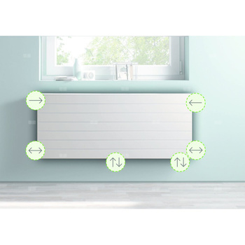 Grzejnik płytowy typ 33 KERMI X2 Line-Vplus, prawy, z osłoną wym. 905 x 1205 mm, kolor biały, moc 3602 W