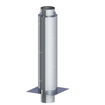 Izolowane przedłużenie komina dymowego fi 180mm z adapterem nasady grubość 1,0mm L=850mm