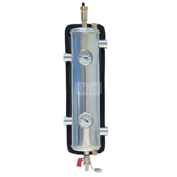 Sprzęgło hydrauliczne ocieplone BLH 822, 200 kW, 4x GW G2'', 6x GW G1/2'' odpowietrznik automatyczny, zawór spustowy, termometry, tuleja zanurzeniowa, korek