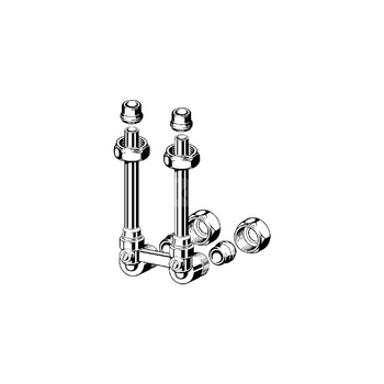 Moduł przyłączeniowy kątowy VIEGA 10977 mosiądz (niklowanie) 3/4'' wewnętrzne x 15 mm, rozstaw 50 mm do grzejników