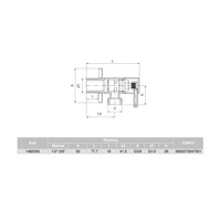 Zawór wodny VALVEX Vega Black GZ 1/2'' x GZ 3/8''