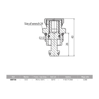 Zawór odcinający VALVEX Fest 1/2'' GZ, max. 100'C