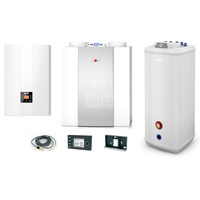 Pakiet - Kocioł gazowy jednofunkcyjny WOLF FGB-24 kondensacyjny wiszący 5.3 - 20.7 kW + Czujnik c.w.u. + RegulatorBM-2 + RekuperatorCWL 300L + Zasobnik c.w.uVulcan 120L stojący