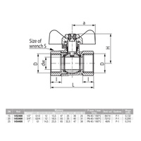Zawór kulowy VALVEX Onyx mosiądz niklowany, PN40 1/2'' GW, uchwyt: motylek