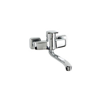 Bateria zlewozmywakowa GRAND ścienna z obrotową wylewką