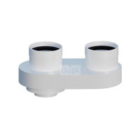 Rozdzielacz systemu PP DN60/100 na 2x80 horyzontalny z uszczelką [EPDM] 