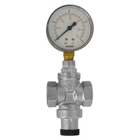 Regulator ciśnienia wody FERRO mosiądz (niklowany), GW 3/4'', 16 bar