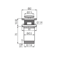 Korek spustowy z przelewem STAR