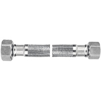 Wąż przyłączeniowy elastyczny FERRO z oplotem (stal), GW x GW, 1/2'' x 3/8'', długość 40 mm