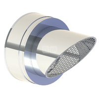 Zakończenie komina ścięte z siatką