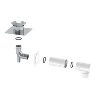 CONCEPT Trójnik powietrzno-spalinowy 87° - rewizyjny z rozszerzeniem Ø 60/100 - Ø 80/125